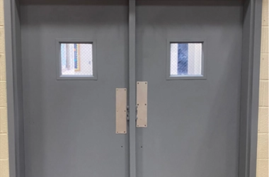 Painting hollow metal doors at recreation centers
