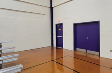 Painting recreation centers with pre-catalyzed epoxy for walls and urethane enamel for trim and doors 2